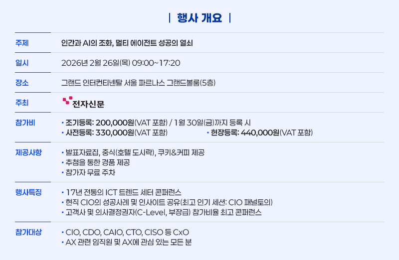 전자신문 CIO Summit 2026